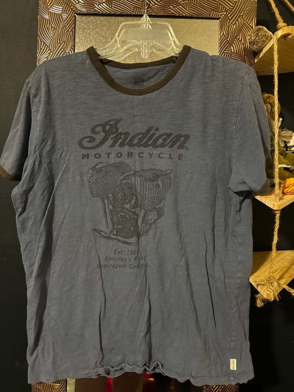 Indian Motorcycle T-Shirt With V-Twin Engine Graphic